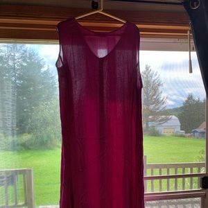 Maxi Crinkle Dress. Button front. Worn once